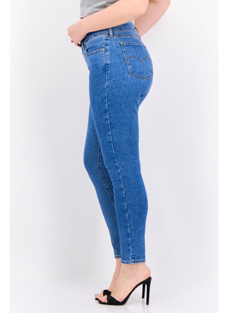 Levi's Women Skinny Fit Washed Stretchable Jeans, Blue  - Image 4