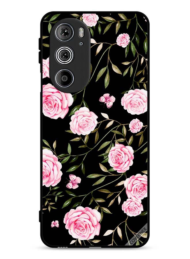 Covernex Motorola Edge 30 Pro Protective Case Cover Rose In Bunches Of Small Leaves - Image 1
