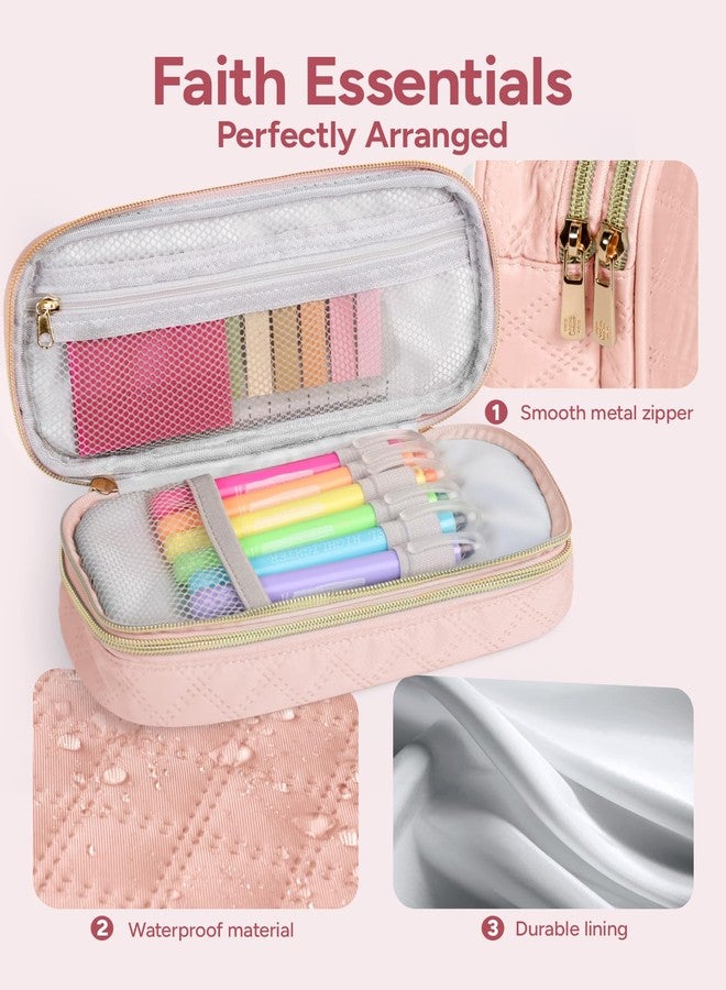 BellaHold Bible Study Kit for Women and Girls - 50PCS Bible Journaling Supplies, 11 Bible Accessories, No-Bleed Highlighters, Pens, Bible Tabs, Large Pencil Case, Christian Gift (Light Pink) - Image 3