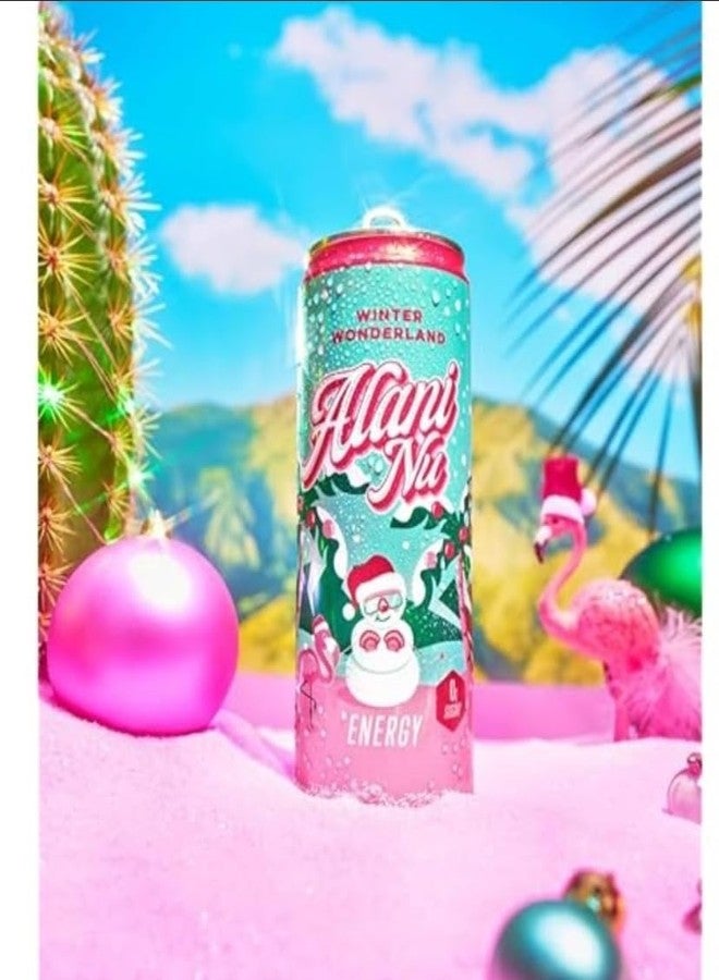 Alani Winter Wonderland Sugar Free, Low Calorie Energy Drinks, 12 Fl Oz Cans, 6 Pack - Image 4