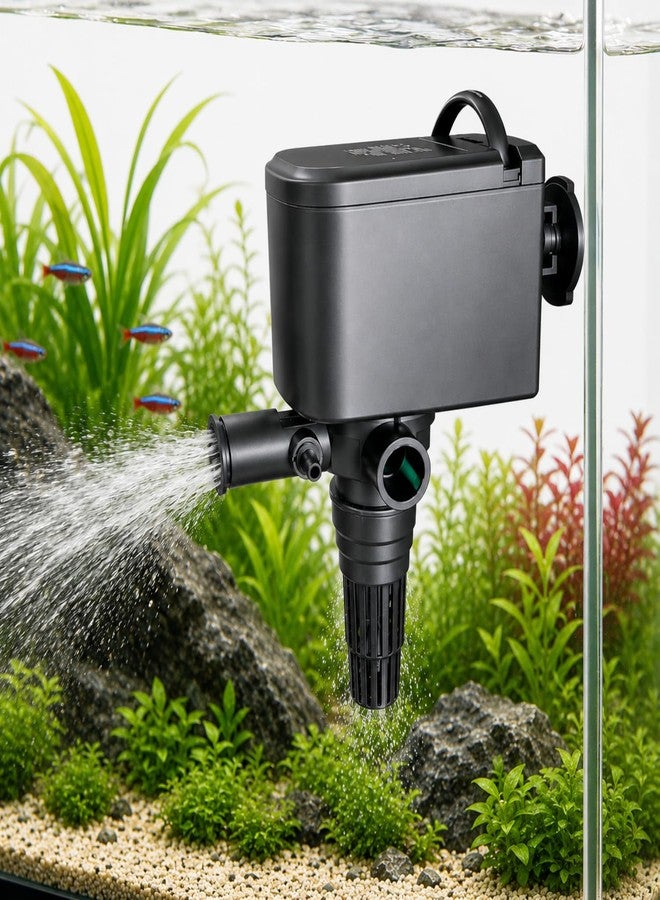 VAYINATO PS 750 3-in-1 Submersible Aquarium Pump 15W for Fish Tank | Water Circulation, Oxygenation & Filtration | 1200L/H Aquarium Water Pump for Freshwater Tanks (PS 750) - Image 1