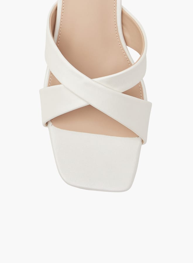 Flora Bella By Shoexpress Women Textured Cross Strap Sandals with Stiletto Heels  - Image 4