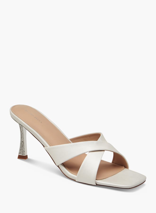 Flora Bella By Shoexpress Women Textured Cross Strap Sandals with Stiletto Heels  - Image 2