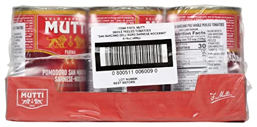 Mutti Peeled Whole Tomatoes, 100% Italian, No Additives or Preservatives, Vegan, Gluten Free & Non-GMO, 14 Oz (Pack of 6) - Image 2