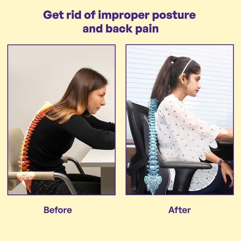 OTIPORTER Lumbar Support Pillow for Office Chair Back Support Pillow for Car Computer Gaming Chair Recliner Memory Foam Back Cushion for Back Pain Relief Improve Posture - Image 5