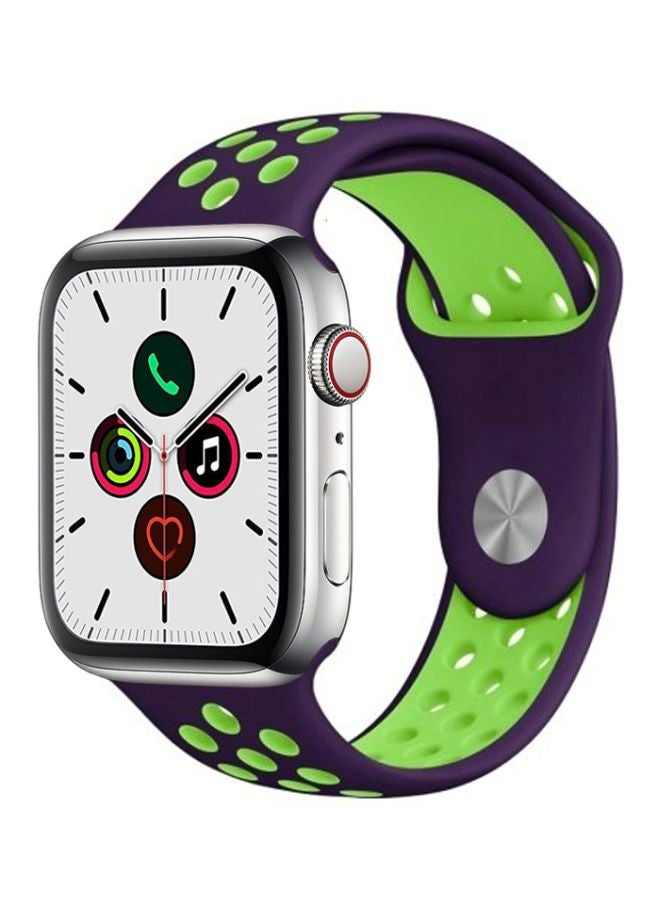 Perfii Replacement Band For Apple Watch Series 5/4/3/2/1 40/38mm Purple/Green - Image 1