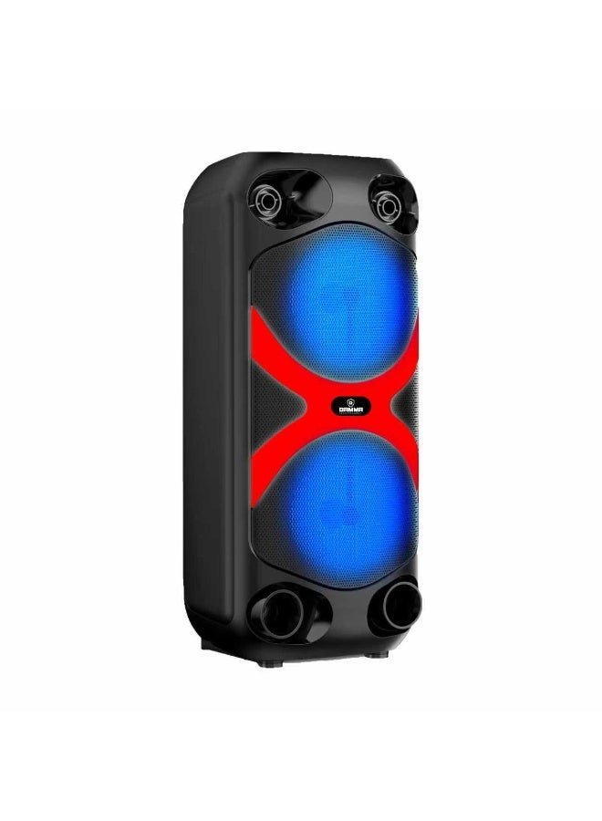 Gamma Portable Bluetooth Speaker Dual 4 Inch with 1200mAh Battery & Type-C Charging – GT-443 Black - Image 4