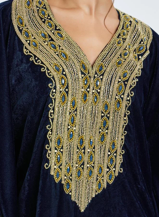 Maxim Creation  Winter Wear Kaftan with Studded Hand Embroidery for Women | Best Price UAE