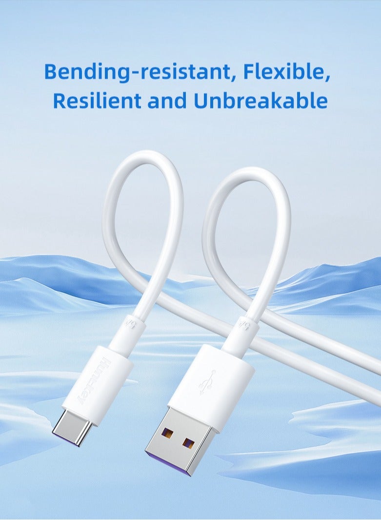 Huntkey AC01 - USBA to USB-C, TPE, iPhone 15, Sumsung, Oneplus Fast Charging Cable, Current: 5A, 1.2M - Image 1