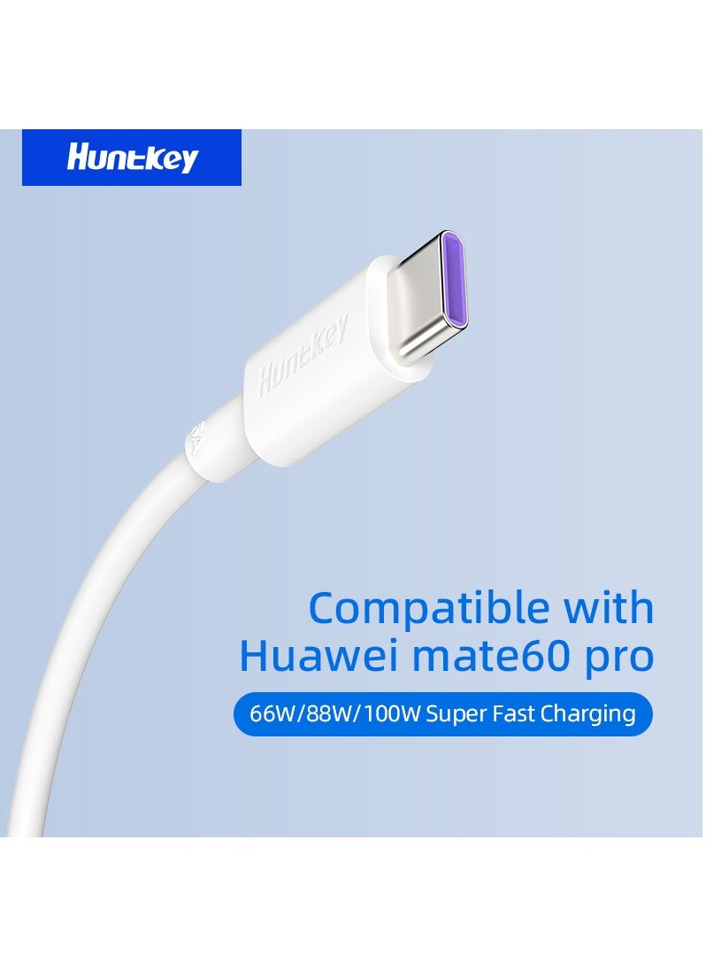 Huntkey AC01 - USBA to USB-C, TPE, iPhone 15, Sumsung, Oneplus Fast Charging Cable, Current: 5A, 1.2M - Image 5