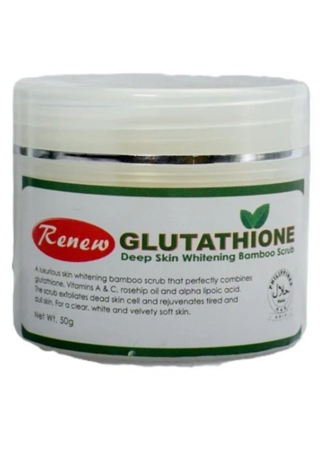 Renew Glutathione Deep Skin Whitening Bamboo Scrub - 50gm - Image 4