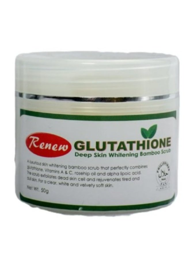 Renew Glutathione Deep Skin Whitening Bamboo Scrub - 50gm - Image 1
