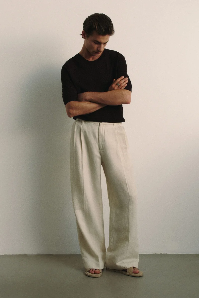 H&M Loose Fit Linen-blend trousers