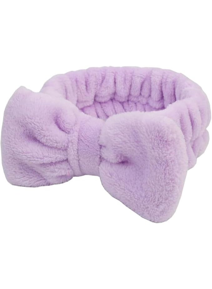 KIKI Spa Headband, Microfiber Bow Tie Headband for Face Washing, Skincare, Makeup, Sports, Elastic Hair Band for Women and Girls - Image 1