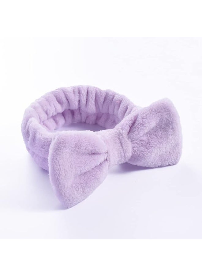 KIKI Spa Headband, Microfiber Bow Tie Headband for Face Washing, Skincare, Makeup, Sports, Elastic Hair Band for Women and Girls - Image 4
