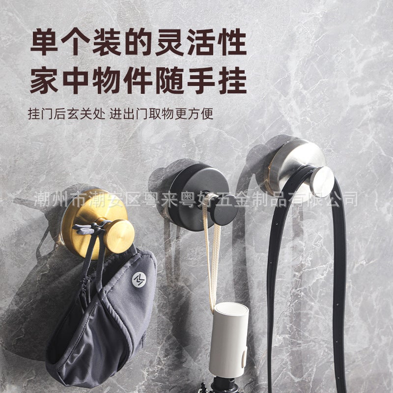 Stainless Steel Hook Bathroom Row Hook Coat Hook Toilet Strong Adhesive Hook Wall Hanging Storage Hook - Image 3