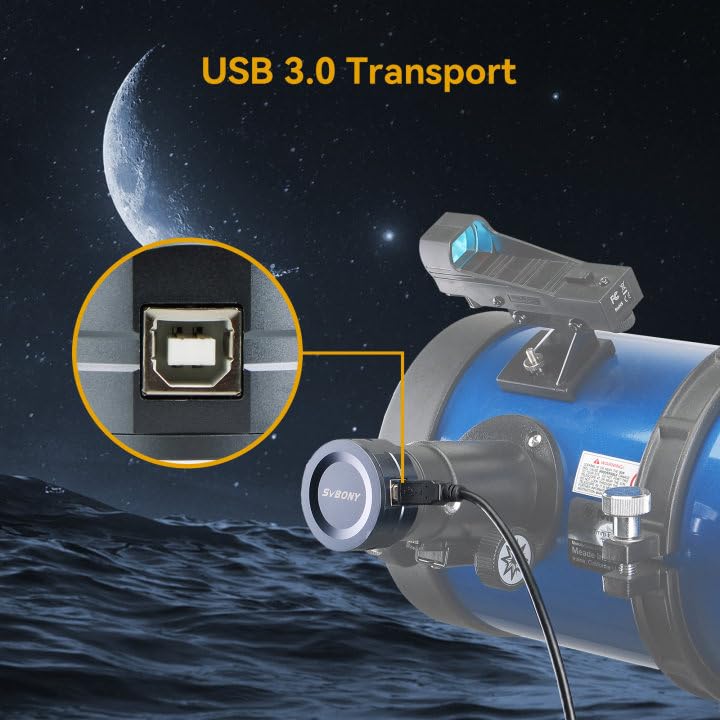 SVBONY SVBONY SV105 Telescope Camera, 1.25 inch IMX307 CMOS Color Electronic Telescope Eyepiece, Planetary Camera for Telescope, Suitable for Astrophotography Beginners  - Image 5