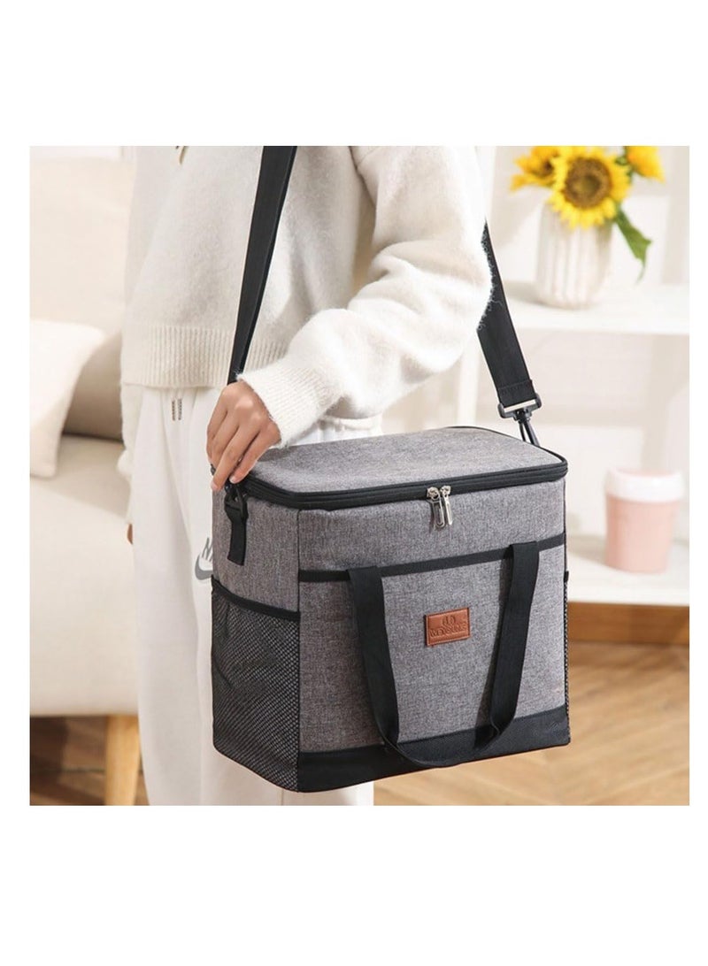 Cooler Bag, Insulated Bag, Portable Thermal Bag Tote Bag For Picnic Travel, Insulated Lunch Bag with Shoulder Strap for Adults Women Men, Waterproof Leakproof Bento Bag for Office School (25L)  - Image 1