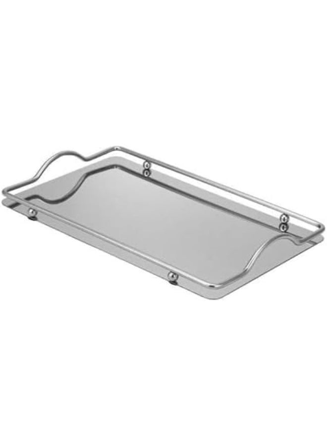 صينية تقديم من الفولاذ المقاوم للصدأ، صينية 2 (فضية) - Image 2