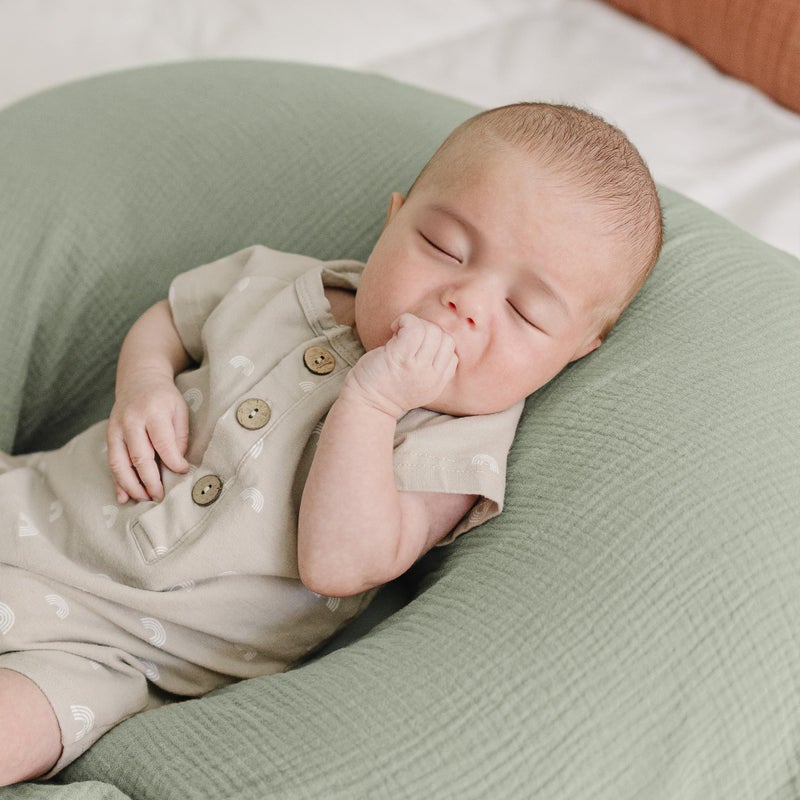 Konssy Muslin Nursing Pillow Covers, 100% Cotton Soft & Adorable Covers for Breastfeeding Pillows, Slipcovers for Newborn Baby Boys & Girls - Image 4