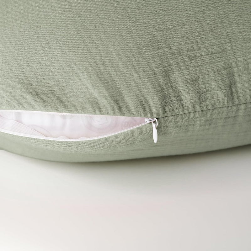Konssy Muslin Nursing Pillow Covers, 100% Cotton Soft & Adorable Covers for Breastfeeding Pillows, Slipcovers for Newborn Baby Boys & Girls - Image 5