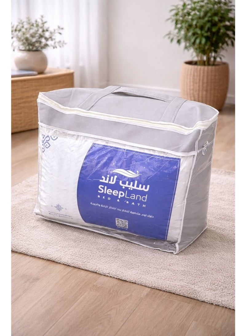 SleepLand Blue Guest and Travel Package with Mattress Pad Blanket Pillow and Storage Bag - Image 5