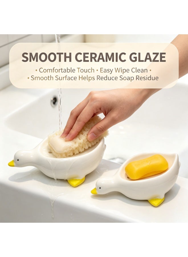 Duck-Shaped Soap Holder - Cute, Water-Draining Design for Bathroom & Kitchen - Image 3