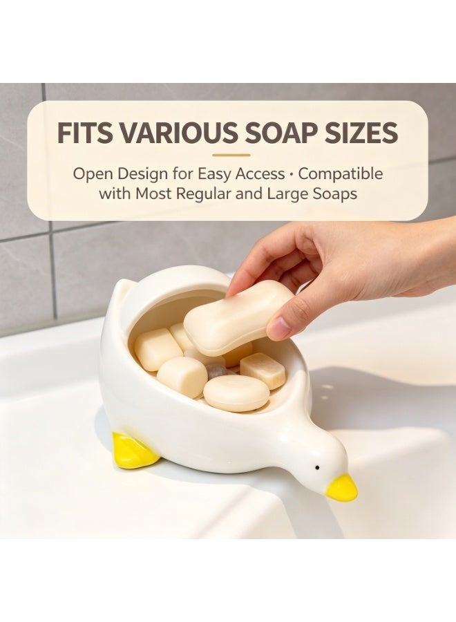 Duck-Shaped Soap Holder - Cute, Water-Draining Design for Bathroom & Kitchen - Image 5