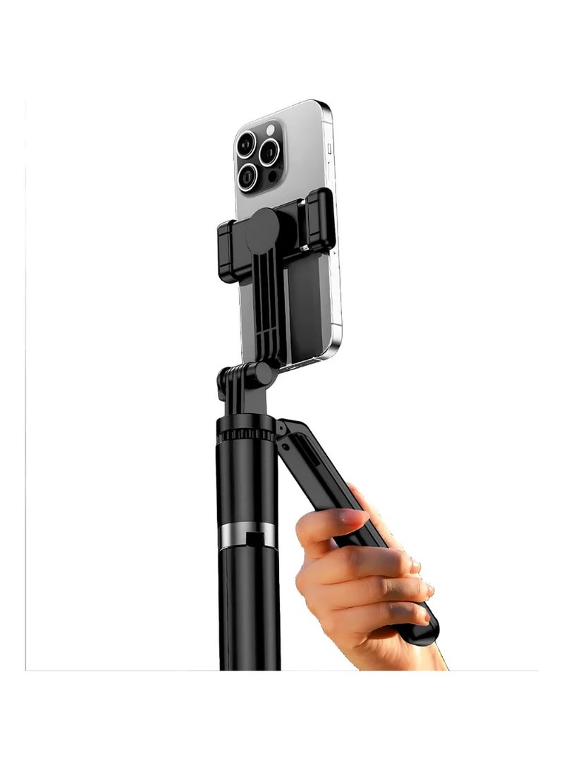 Green Tiger Multifunctional 3-in-1 Selfie Stick Tripod with Integrated Grip Handle and Detachable Bluetooth Remote - Black - Image 4