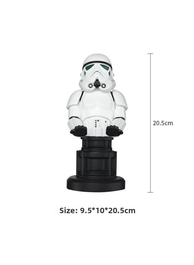 Loquat Cartoon Game Controller Stand Storage Support Bracket Handheld Phone Holder Display Decoration Digital Computer Accessories-Product Color:White Soldier - Image 1