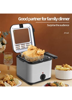 Hihonor Deep Fryer with Basket,2.5L Electric Deep Fryer with Temperature Control and Viewing Window Lid,French Fries,Fried Chicken,Chicken Fillet,For Family Gatherings/School Lunches  - Image 3