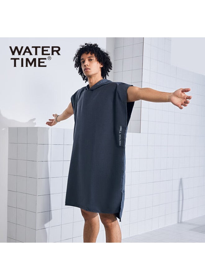 Watertime/shuichuan Quick-drying Swimming Towel Cape With Hood, Fast-drying Portable Bathrobe For Women And Men, Absorbent Sports Beach Towel - Image 1