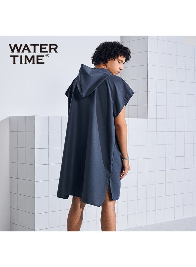 Watertime/shuichuan Quick-drying Swimming Towel Cape With Hood, Fast-drying Portable Bathrobe For Women And Men, Absorbent Sports Beach Towel - Image 3