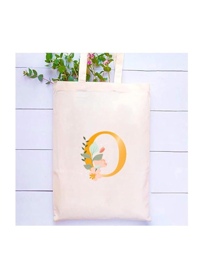 PRINTSHOP4ME Initial Letters Printed Canvas Cotton Tote Bag For Women-Party Gift Idea And Cotton Gift Bag,Reusable Bag - Image 2