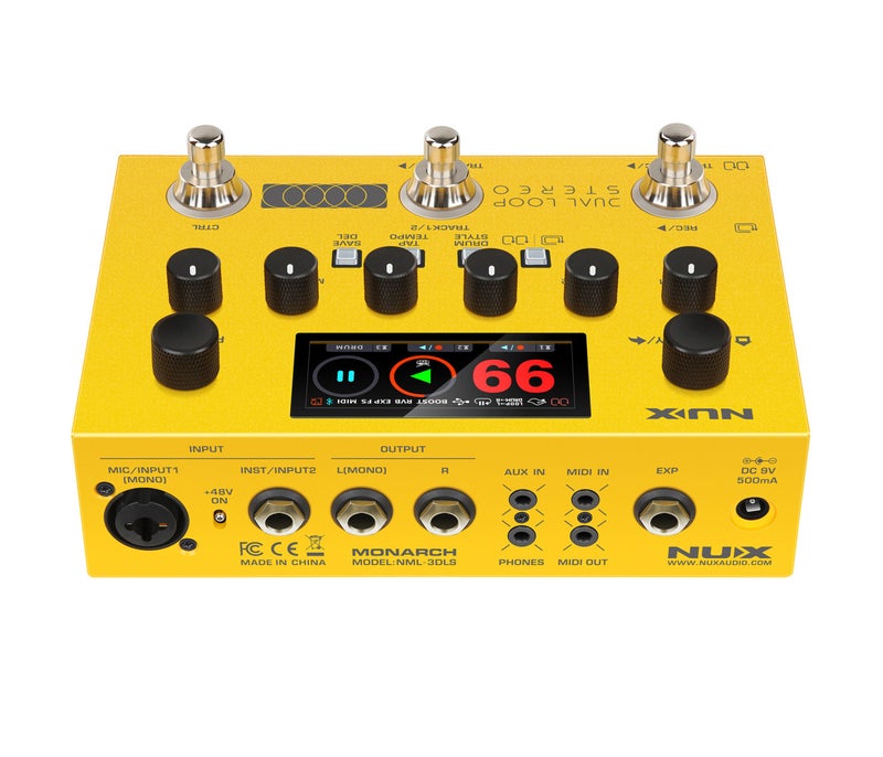NUX Dual Loop Stereo Pedal Effects - Yellow - 3 Years Warranty - Image 4