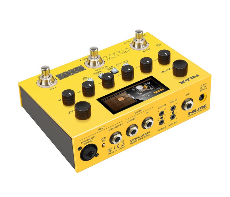 NUX Dual Loop Stereo Pedal Effects - Yellow - 3 Years Warranty - Image 3
