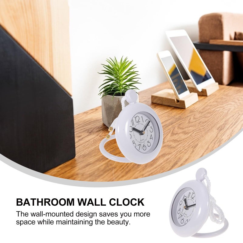 Waterproof Bathroom Wall Clock Silent No Battery Needed For Shower And Indoor Decor - Image 4