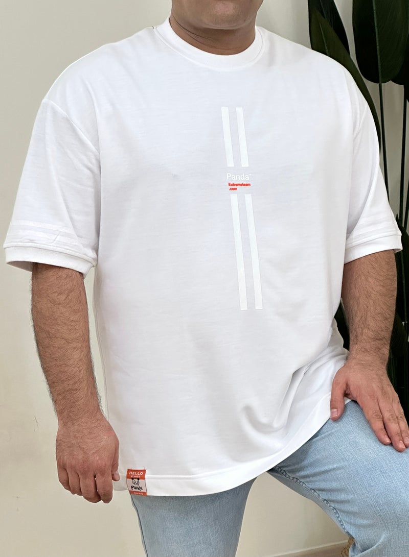 panda extreme team cotton drop shoulder t shirt over size big size  - Image 3