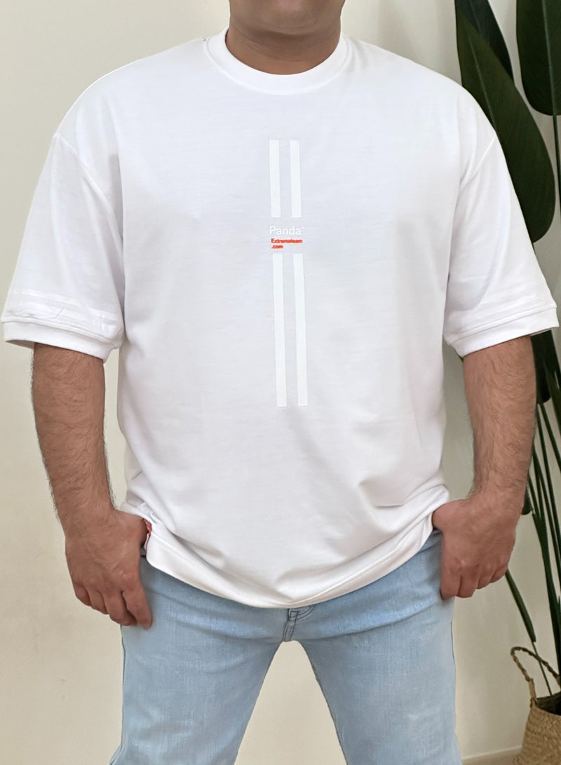panda extreme team cotton drop shoulder t shirt over size big size  - Image 1