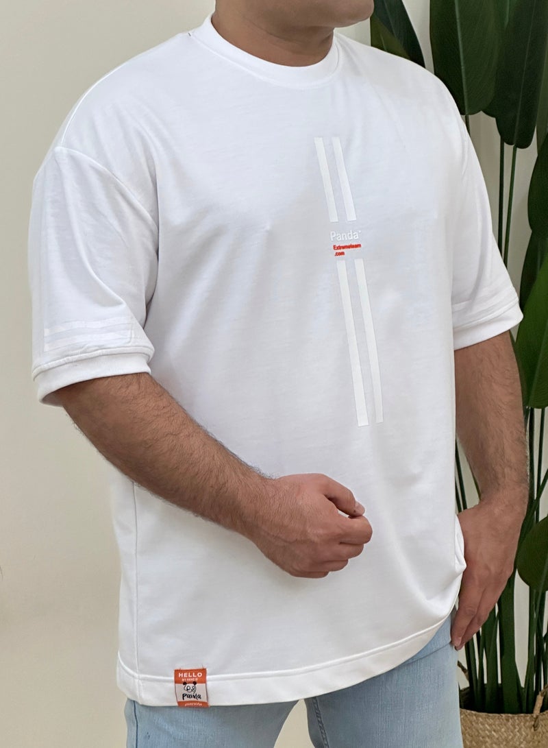 panda extreme team cotton drop shoulder t shirt over size big size  - Image 2