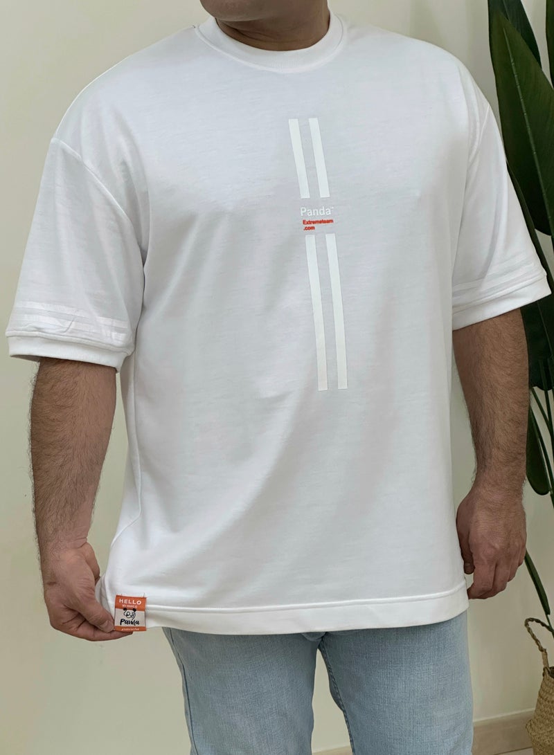 panda extreme team cotton drop shoulder t shirt over size big size  - Image 5