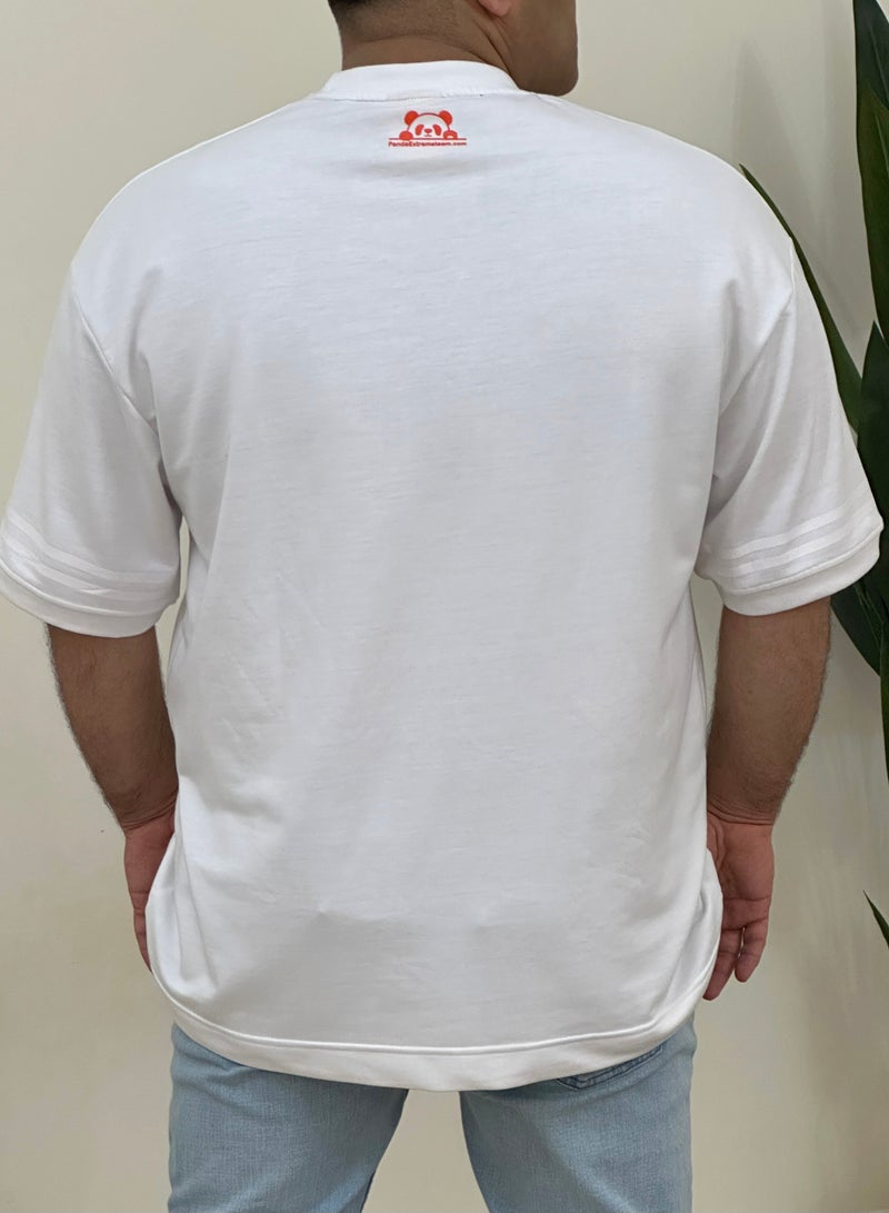 panda extreme team cotton drop shoulder t shirt over size big size  - Image 4