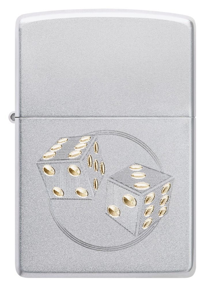 Zippo ولاعة مقاومة للرياح من Zippo AE400037 205 Dice مصنوعة من الكروم الساتان - Image 2