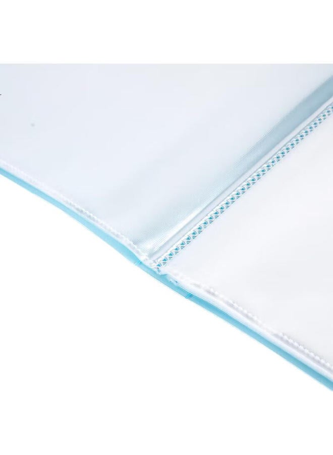 Deli A4/60-Page Document Folder For Primary And Secondary School Students, Exam Paper Storage, Prenatal And Maternity Check-Up File Organizer, Loose-Leaf Pocket File Folder 72557 Blue - Image 2