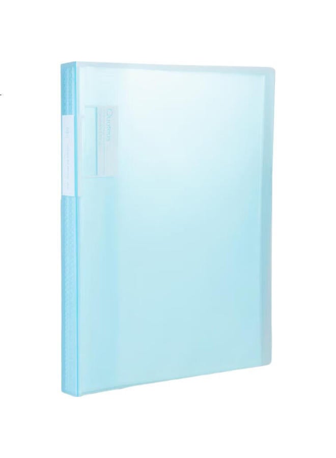 Deli A4/60-Page Document Folder For Primary And Secondary School Students, Exam Paper Storage, Prenatal And Maternity Check-Up File Organizer, Loose-Leaf Pocket File Folder 72557 Blue - Image 3