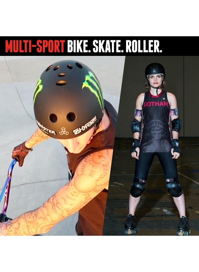 Triple Eight Triple Eight The Certified Sweatsaver Helmet for Skateboarding, BMX, and Roller Skating, White Rubber, Small/Medium  - Image 5