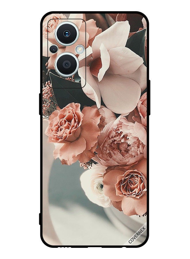 Covernex Protective Case Cover For Oppo Reno 7 Z 5G Bouquet Of Beautiful Peach Flowers - Image 1