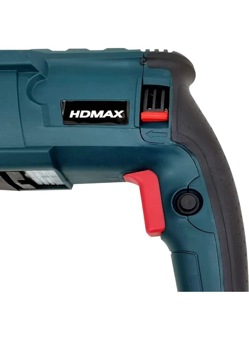 HDMAX Rotary Hammer Drill 800 Watts 28mm with Chisels - Image 4