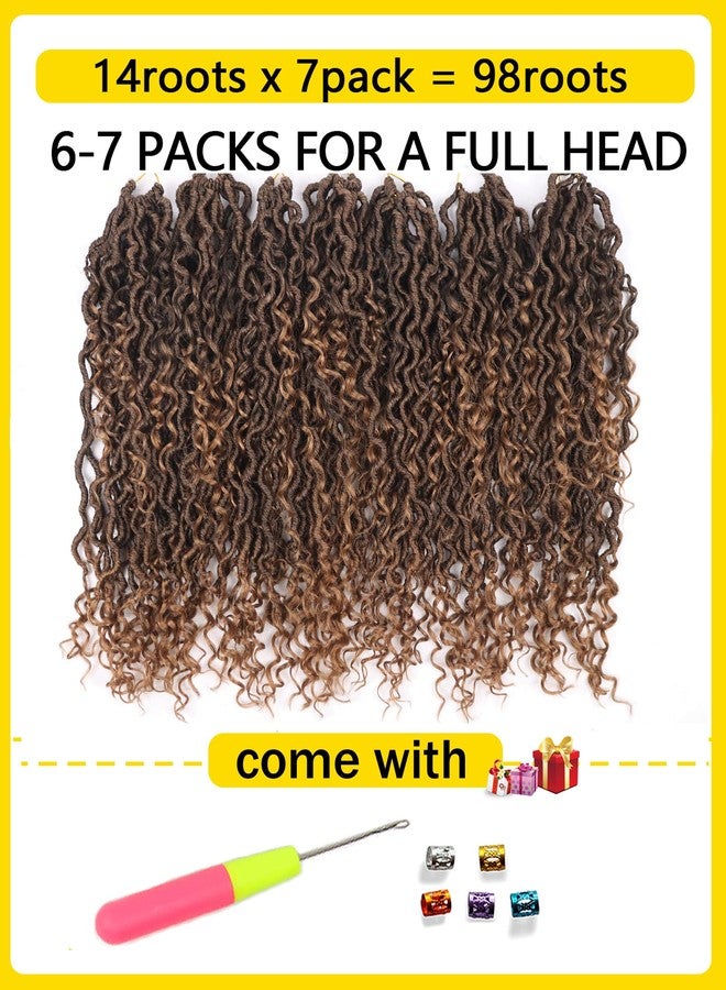 ايجو شعر كروشيه Goddess Locs بطول 18 بوصة، 7 عبوات، شعر كروشيه مجعد على شكل ضفائر صناعية، وصلات شعر كروشيه للنساء ذوات البشرة السمراء (18 بوصة، 7 عبوات، T1B27) - Image 4