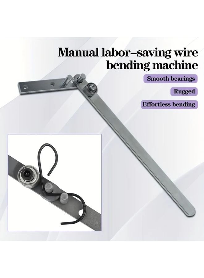 Heavy Duty Manual Wire Bender 8mm Max Capacity Industrial Steel Right Angle U Shaped Bending - Image 2